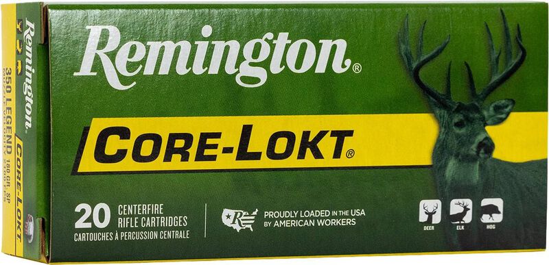 Core-Lokt, 350 Legend, 180 Grain, Jacketed Soft Point, 2100 fps